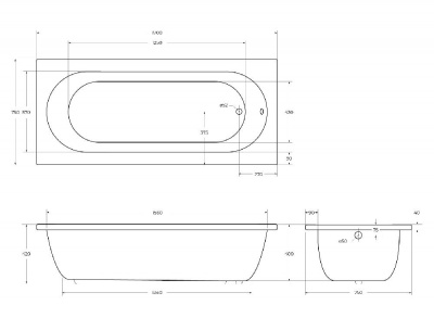 Акриловая ванна CEZARES PIAVE-170-75-42-W37 фото в интернет-магазине Русалия