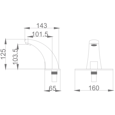 Смеситель для раковины HAIBA сенсорный черный (HB523-7) фото в интернет-магазине Русалия