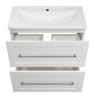 Тумба Марта 80 (белая) с раковиной Misty EVVA 80 Misty фото в интернет-магазине Русалия