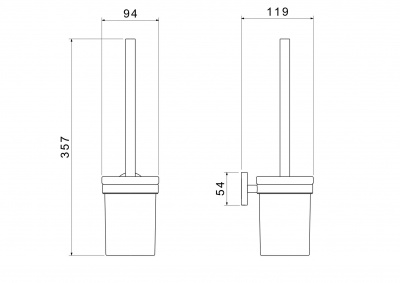 Ершик AQUATEK, матовый черный AQ4110MB ЕВРОПА фото в интернет-магазине Русалия