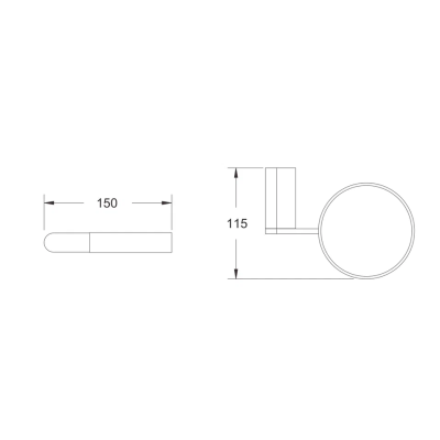 Ершик для унитаза Rose RG1700T, пепельный фото в интернет-магазине Русалия