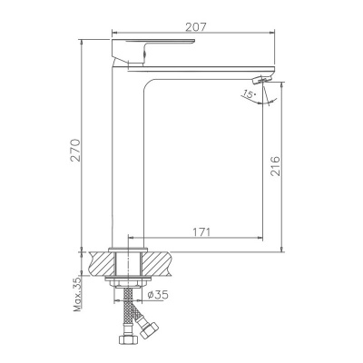 Смеситель для раковины Haiba (HB11505-8) фото в интернет-магазине Русалия