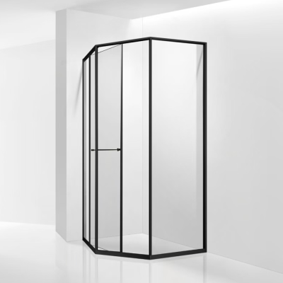 Душевой уголок RGW SV-82B "R" 800x800, профиль черный, стекло прозрачное фото в интернет-магазине Русалия