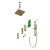 Душевая система встроенная с термостатом Timo Selene золото матовое (SX-2229/17SM) фото в интернет-магазине Русалия