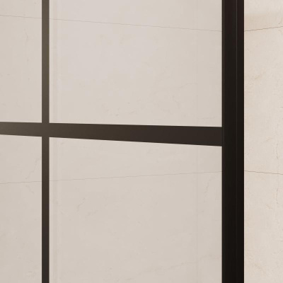 Душевая перегородка RGW WA-11B 900, стекло с рисунком (шелкография), профиль черный фото в интернет-магазине Русалия