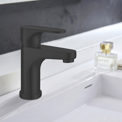 Смеситель ABBER Eleganz AF8310B для раковины, черный фото в интернет-магазине Русалия