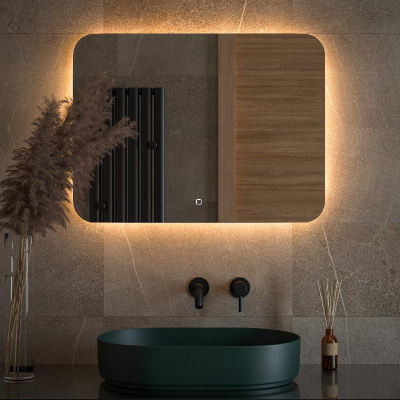 Зеркало  с LED-подсветкой настенное OPTI DEFESTO 80x60 см, DF 2817SH фото в интернет-магазине Русалия