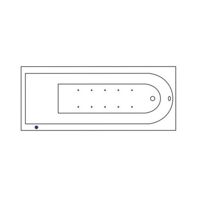 Ванна EXCELLENT Aurum Slim 170x70 "AERO" (хром) фото в интернет-магазине Русалия