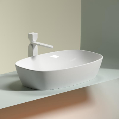 Умывальник чаша накладная овальная Element 600*380*138мм CN6049 Ceramica Nova фото в интернет-магазине Русалия