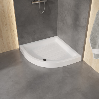 Душевой поддон керамический полукруг 900x900 фото в интернет-магазине Русалия