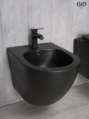 Биде подвесное Gid BDP-96BM 21103 черный матовый 48x37x32.5 фото в интернет-магазине Русалия