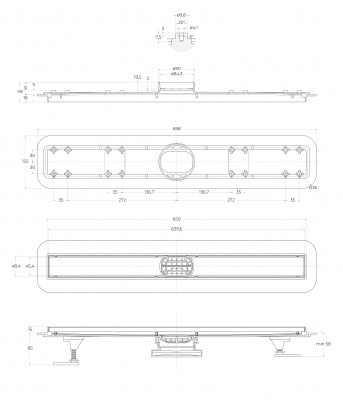 Душевой лоток BelBagno BB-LD-LUCE-70-NERO фото в интернет-магазине Русалия