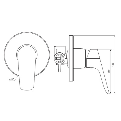 777500001 Jupiter, смеситель монтируемый в стену, хром фото в интернет-магазине Русалия