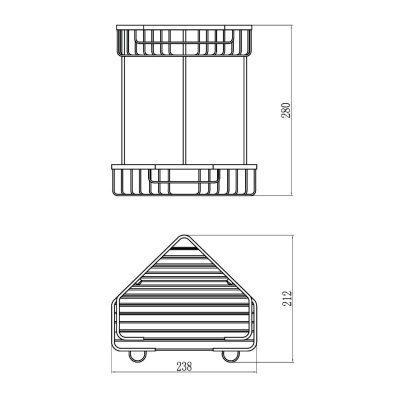 Полка угловая Savol S-002832-2, хром фото в интернет-магазине Русалия