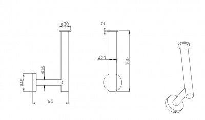 Бумагодержатель для запасного рулона AQUATEK AQ4007CR ВЕГА фото в интернет-магазине Русалия