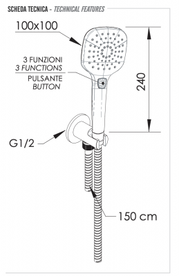 Комплект для душа Remer 337M318CP фото в интернет-магазине Русалия