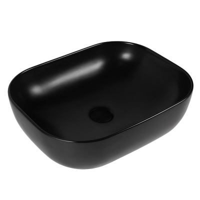 BOND S61-508 Раковина накладная прямоугольная 50*40*14,5см черная фото в интернет-магазине Русалия