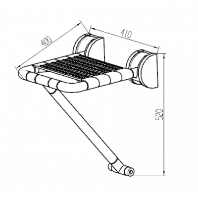 Сиденье для душа откидное 5W012 Dikalan фото в интернет-магазине Русалия
