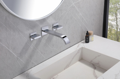 Смеситель ABBER Wasserfall AF8612 для раковины скрытого монтажа, хром фото в интернет-магазине Русалия