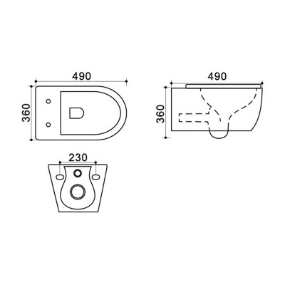 Унитаз подвесной безободковый AZ-2196D Geno с сиденьем микролифт Azario фото в интернет-магазине Русалия
