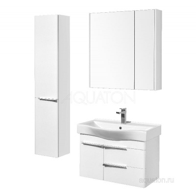 Зеркальный шкаф AQUATON Беверли 80 белый 1A237102BV010 фото в интернет-магазине Русалия