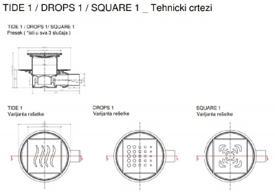 Точечный трап Pestan Confluo Standard 15х15 Drops Gold (13000132) фото в интернет-магазине Русалия