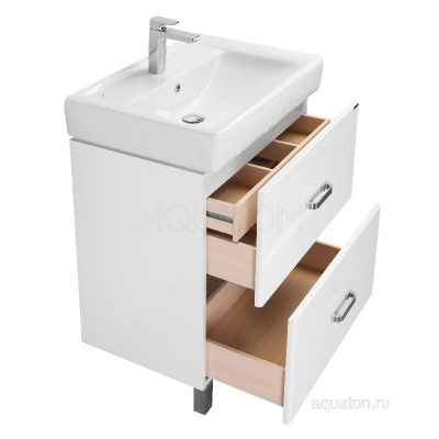 Тумба под раковину AQUATON Америна 80 Н белый 1A169401AM010 фото в интернет-магазине Русалия