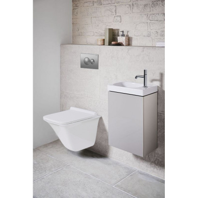 Кнопка смыва Loranto механическая, двойная, хром матовый 7311 фото в интернет-магазине Русалия