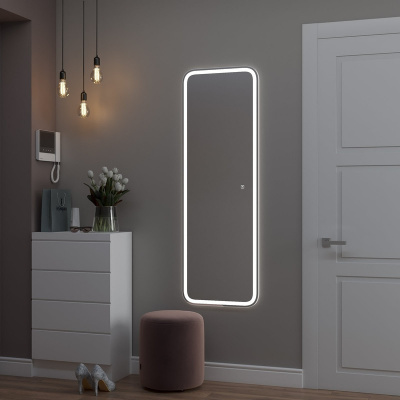 Зеркало с подсветкой Loren 455х1350 ЗЛП430 Continent фото в интернет-магазине Русалия