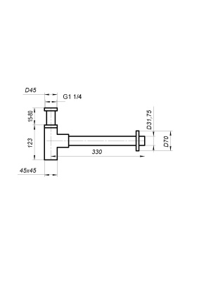 Сифон для раковины  BB-SMQ2-01  Belbagno фото в интернет-магазине Русалия