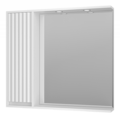 Зеркальный шкаф Balaton 90 левый (белый) BAL-04090-01-Л Brevita фото в интернет-магазине Русалия