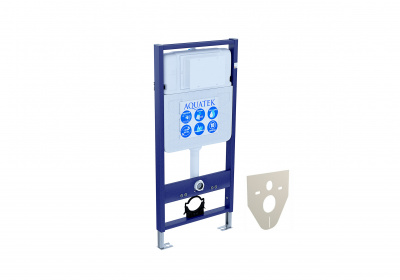 SET AQUATEK ЛИБРА N KDI21(рама AQUATEK Standard INS-0000012 с клавишей KDI-0000021 и крепежом KKI-0000002+унитаз ЛИБРА AQ0530N-00 с тонким сиденьем sc фото в интернет-магазине Русалия