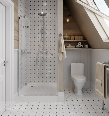 Унитаз - компакт с сиденьем Вест белый 1.P201.8.S00.00B.F Santeri фото в интернет-магазине Русалия