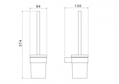 Ершик AQUATEK, матовый черный AQ4410MB ЛИРА фото в интернет-магазине Русалия