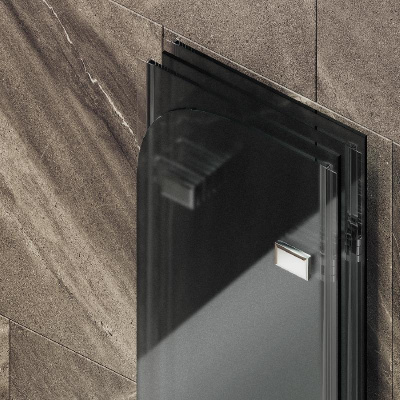 Шторка для ванны складная 4 секции 1400*980 Стекло 6 мм Графит матовый MGV-589-4 MaybahGlass фото в интернет-магазине Русалия