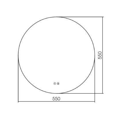Зеркало AZARIO Savanna RGB D550 SMART-управление, парящая подсветка (LED-00002605) фото в интернет-магазине Русалия