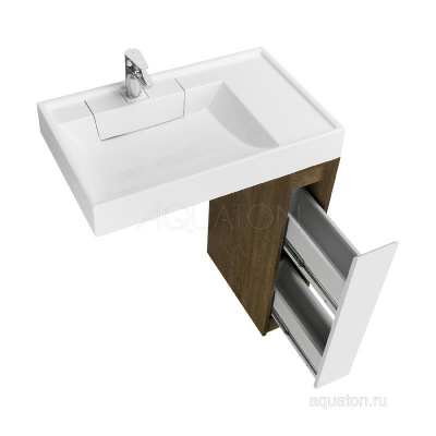 Тумба под раковину AQUATON Лондри 20 Дуб Кантри без фасада 1A267101LHDY0 фото в интернет-магазине Русалия