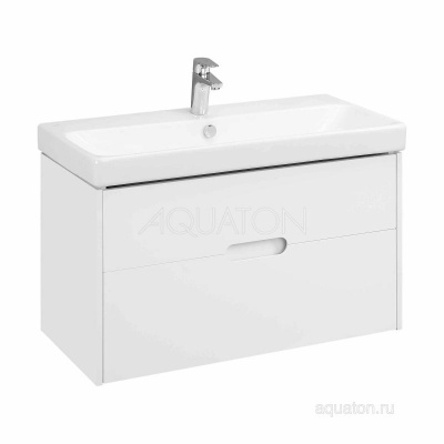 Тумба под раковину AQUATON Оливия 90 белый матовый 1A254401OL010 фото в интернет-магазине Русалия