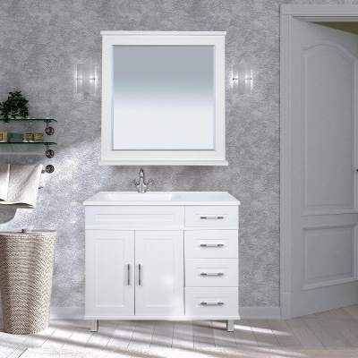 Тумба Купер 90 правая с раковиной Эстет Барселона 90 правая Misty фото в интернет-магазине Русалия