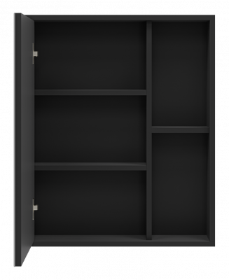 Зеркальный шкаф Ненси 60 универсальный (антрацит) П-Нен-04060-50 Misty фото в интернет-магазине Русалия