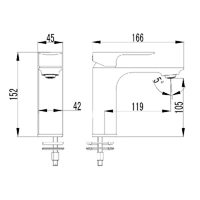 AQM6310GM Monza Смеситель для раковины однорычажный, Gun metal AQUAme фото в интернет-магазине Русалия