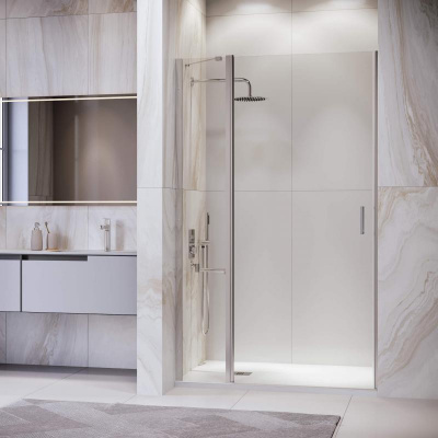 Душевая дверь RGW LE-004 1000, стекло прозрачное, профиль хром фото в интернет-магазине Русалия