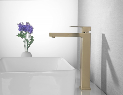 Смеситель ABBER Daheim AF8211G для раковины, золото матовое фото в интернет-магазине Русалия