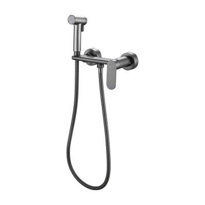 Гигиенический душ со смесителем Haiba оружейная сталь (HB5516-3) фото в интернет-магазине Русалия