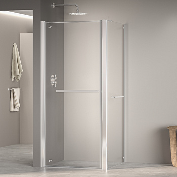 Душевой уголок RGW PA-48-1 (PA-03 + Z-060-1 + держатель) 70х80, стекло - прозрачное, профиль хром фото в интернет-магазине Русалия