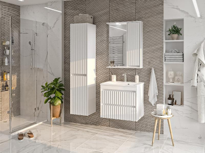 Зеркальный шкаф Balaton 65 правый (белый) BAL-04065-01-П Brevita фото в интернет-магазине Русалия