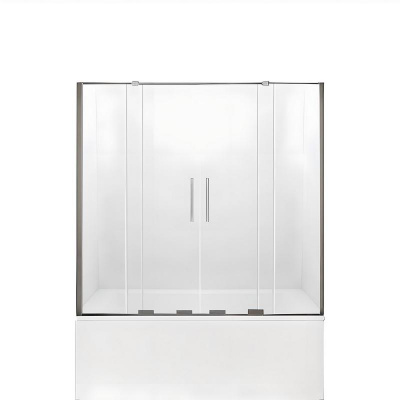 Шторка для ванны NEW TRENDY SMART 130x150 EXK-4103 (хром) фото в интернет-магазине Русалия