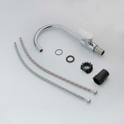 AQ1882CR НИКА смеситель для кухни (полукруглый излив) Aquatek фото в интернет-магазине Русалия