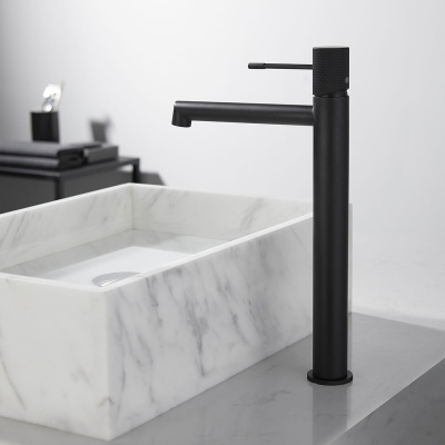 Смеситель для накладной раковины Desire VBF-1D2MB однорычажный, черный Vincea фото в интернет-магазине Русалия