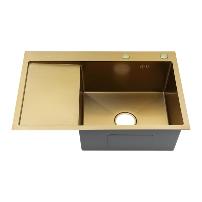 Мойка для кухни Fmark FSC6550C-R, матовое золото фото в интернет-магазине Русалия